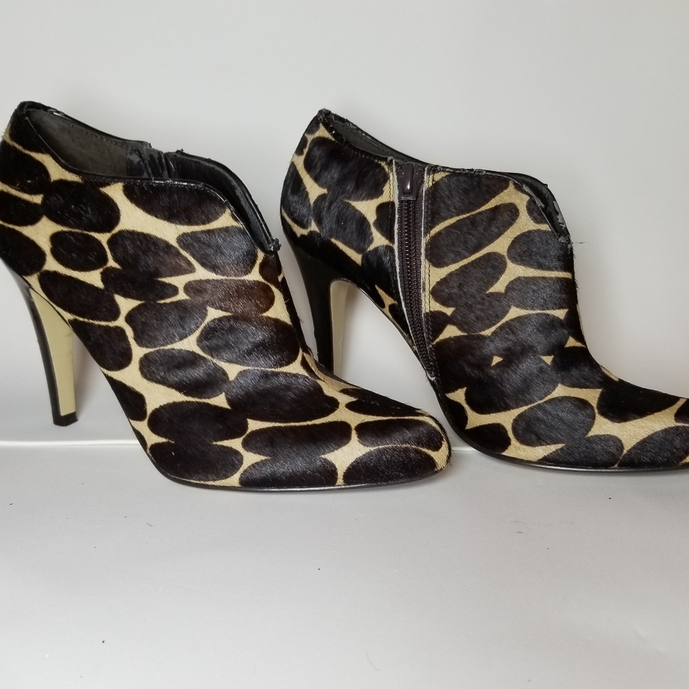 Nine West Heeled Booties Real Fur Size 5